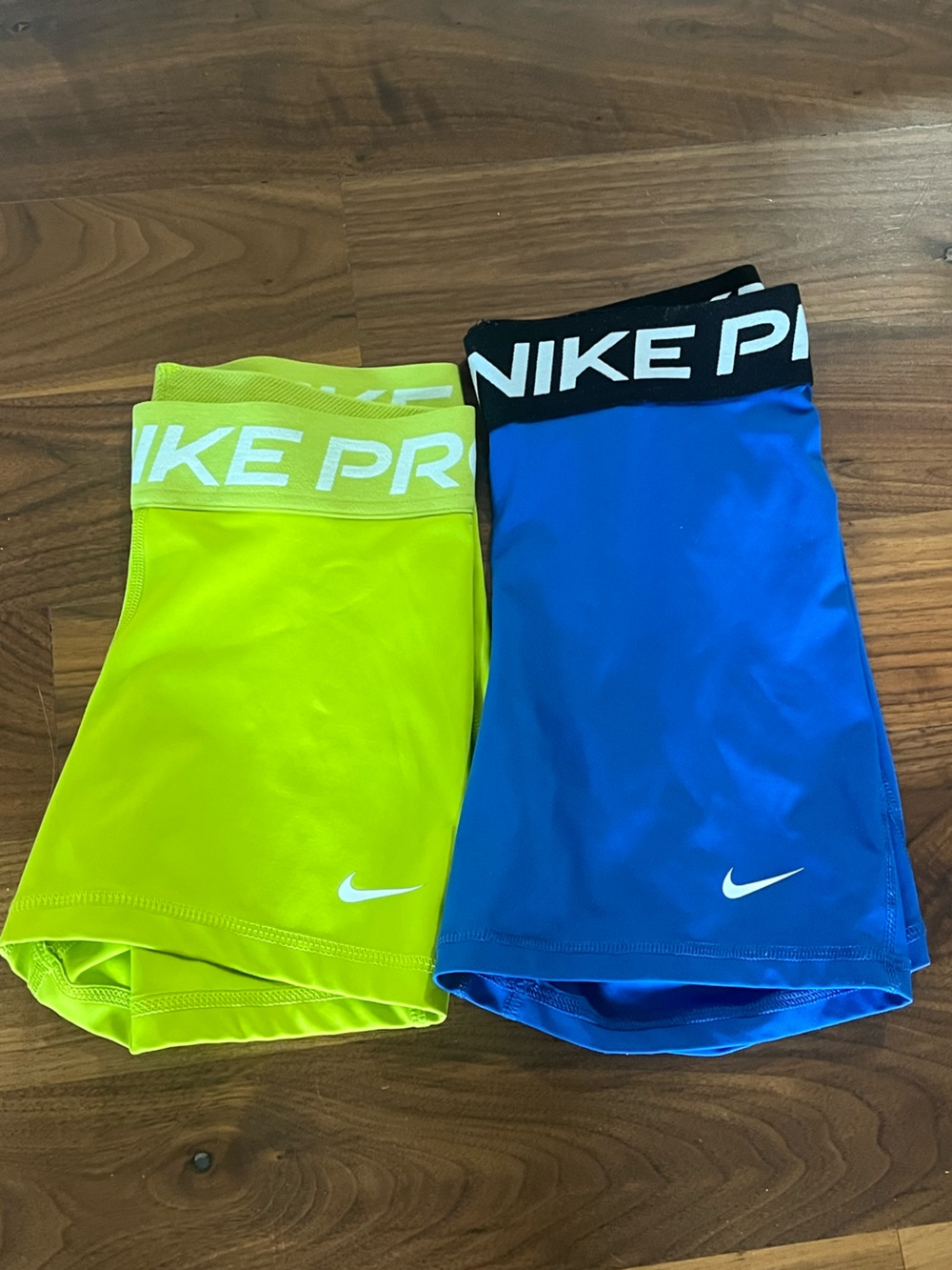 Nike Pro Compression Shorts Duo - Blue & Neon Yellow (2 total)